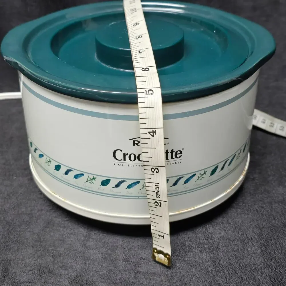 Vintage Rival Crock-ette 1 Qt. Stoneware Slow Cooker Crock Pot & Lid SCR100